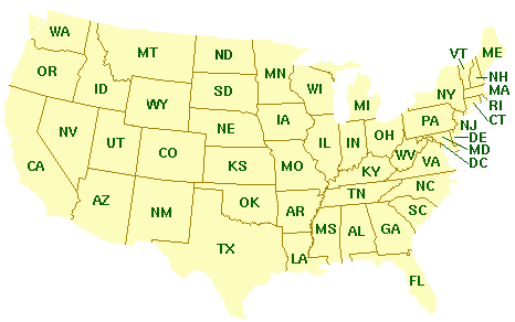 Map of the United States