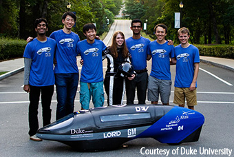 Duke University team with Eta electric vehicle Duke University team with Eta electric vehicle